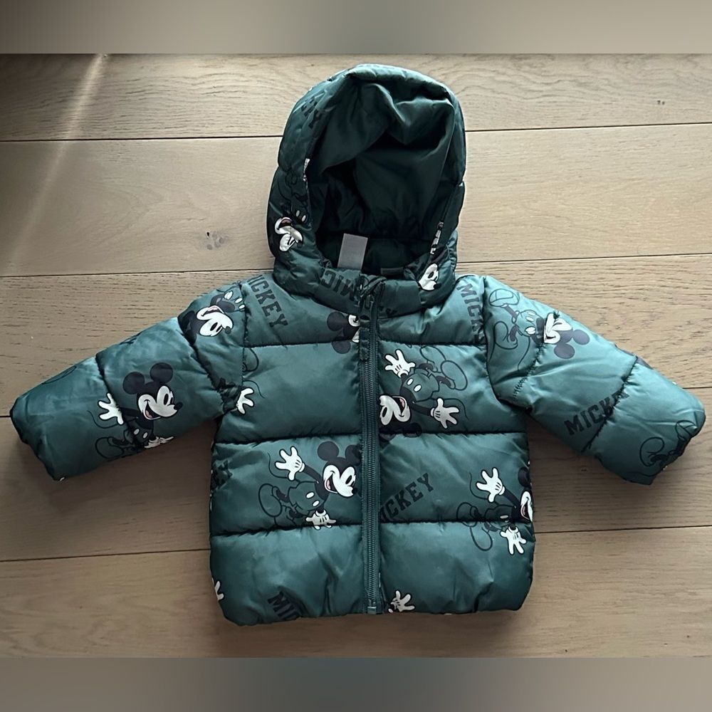 H&M Patterned Mickey Mouse Puffer Jacket & Hooded Puffer Jacket - Picture 7 of 9